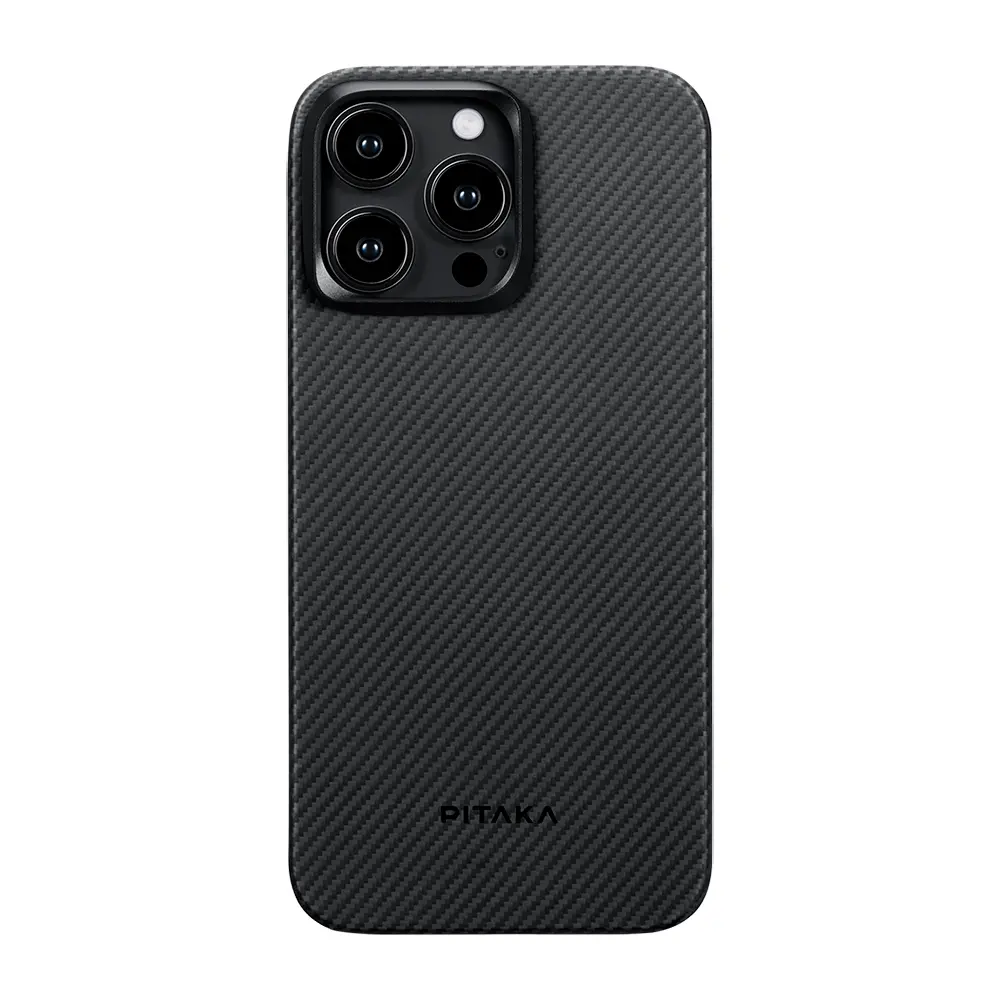 iPhone 15 Pro Max MagSafe Uyumlu Aramid Fiber Kılıf - Pitaka Ultra-Slim Classic