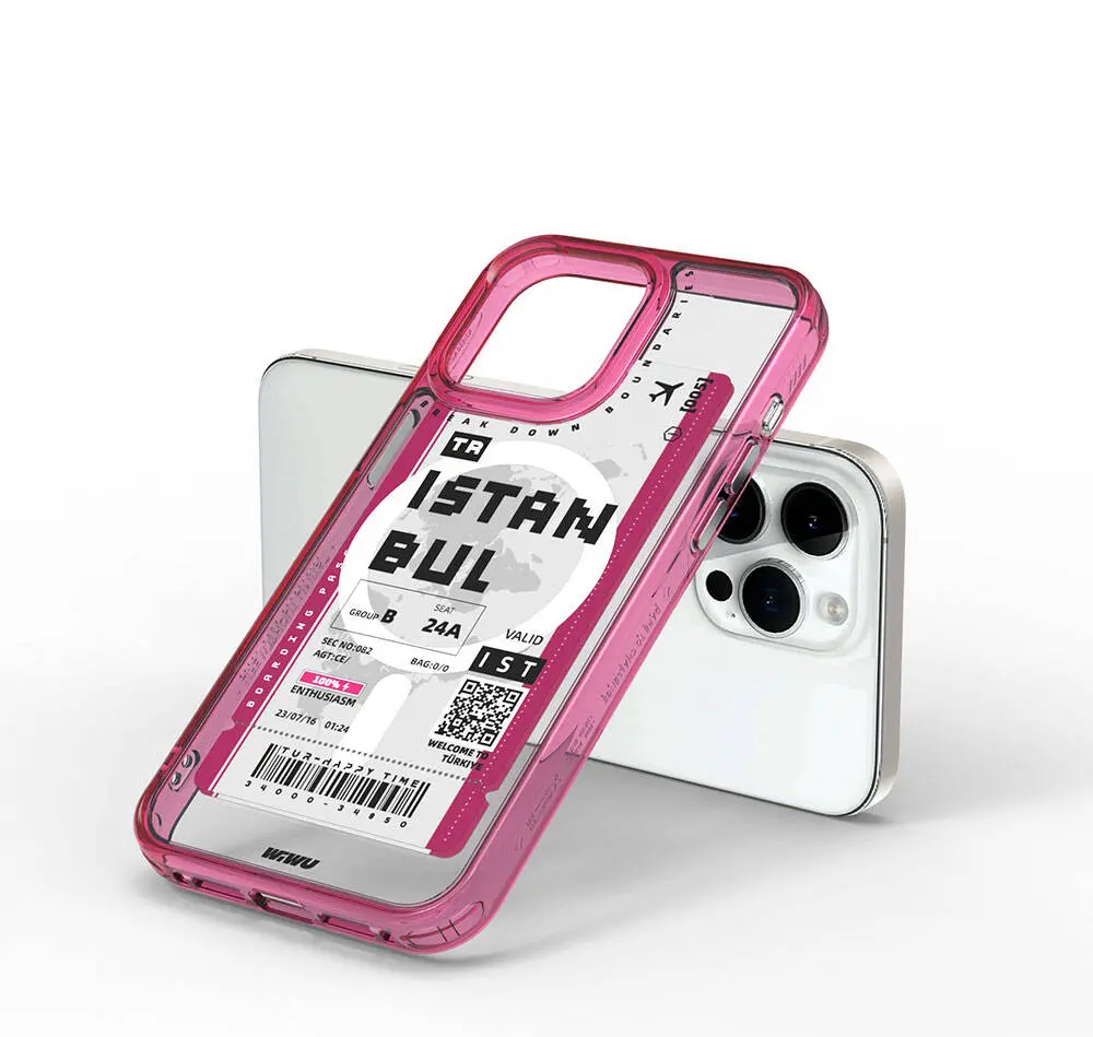 iPhone 15 Pro Max MagSafe Uyumlu Şeffaf Kılıf - Wiwu B Serisi