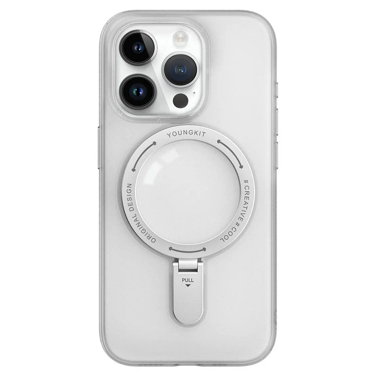iPhone 15 Pro Max MagSafe Uyumlu Şeffaf Kılıf - Youngkit Rock