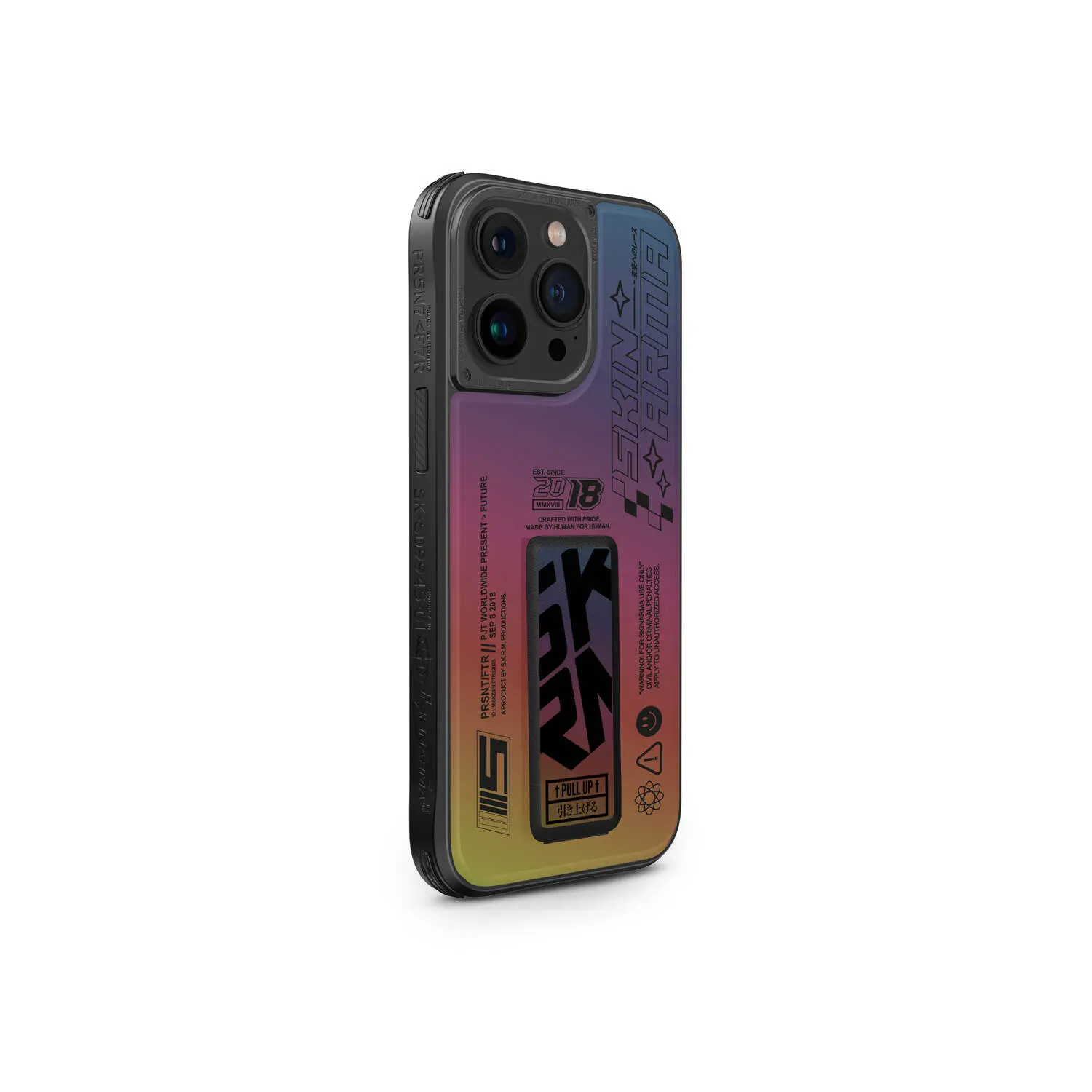 iPhone 15 Pro Max Standlı Deri Görünümlü Kılıf - Skinarma Kira Kobai
