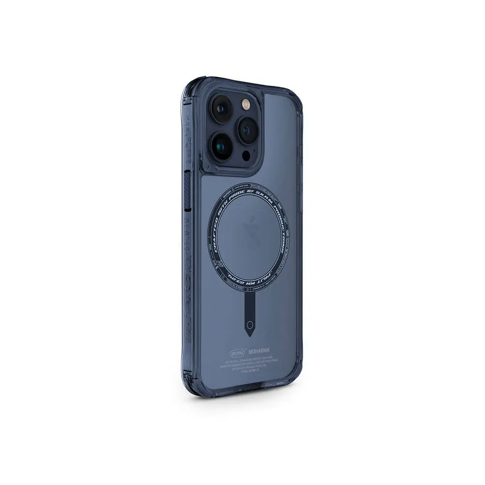 iPhone 15 Pro Max MagSafe Uyumlu Şeffaf Kılıf ve Kartlık - Skinarma Saido Kado