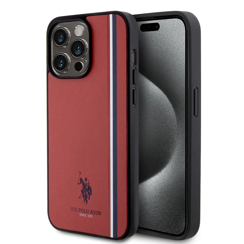 iPhone 15 Pro Max Kılıf, Lisanslı Üç Renk Şerit Tasarımlı - U.S. Polo Assn.