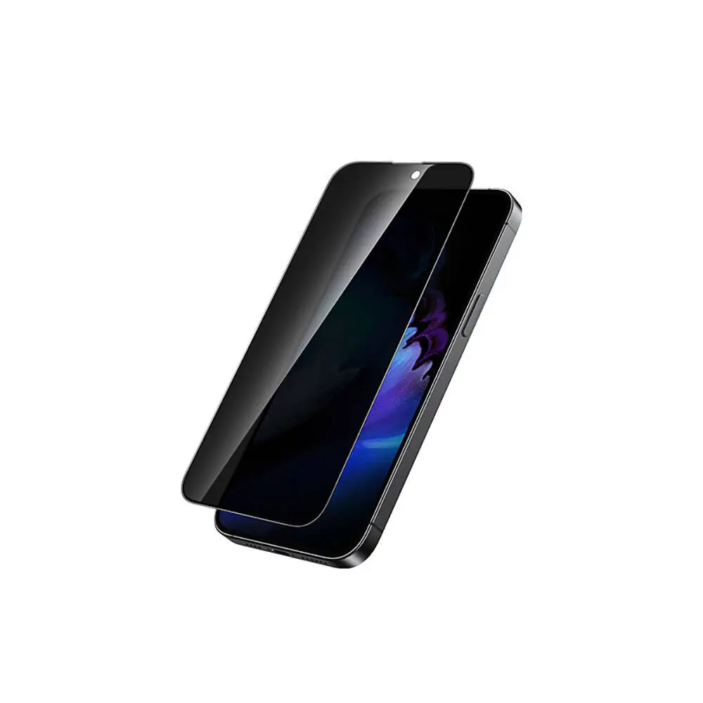 iPhone 15 Pro Max 3D Gizlilik Temperli Cam Ekran Koruyucu - Recci RSP-A08SP