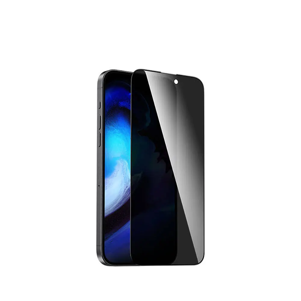 iPhone 15 Pro Max 3D Gizlilik Temperli Cam Ekran Koruyucu - Recci RSP-A08SP