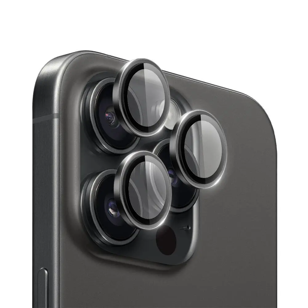 iPhone 15 Pro Max Metal Kamera Lens Koruyucu - Wiwu LG-004 PVD Lens Guard
