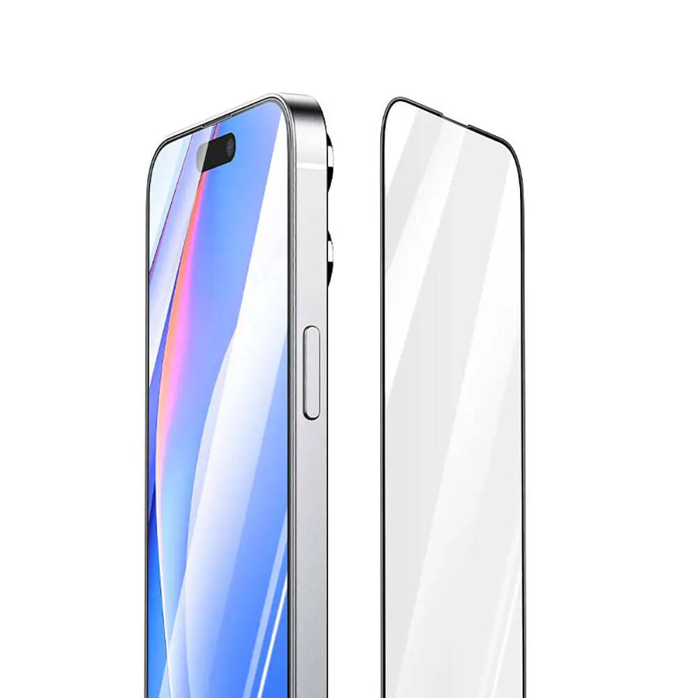 iPhone 15 3D HD Full Transparan Temperli Cam Ekran Koruyucu - Recci RSP-A01SD