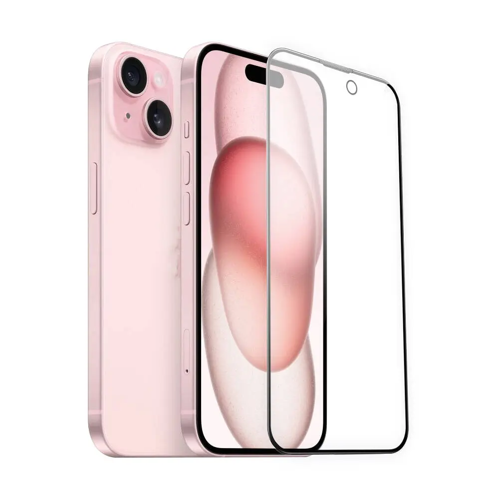 iPhone 15 Temperli Cam Ekran ve Kamera Lens Koruyucu Set - Wiwu Wi-IP002