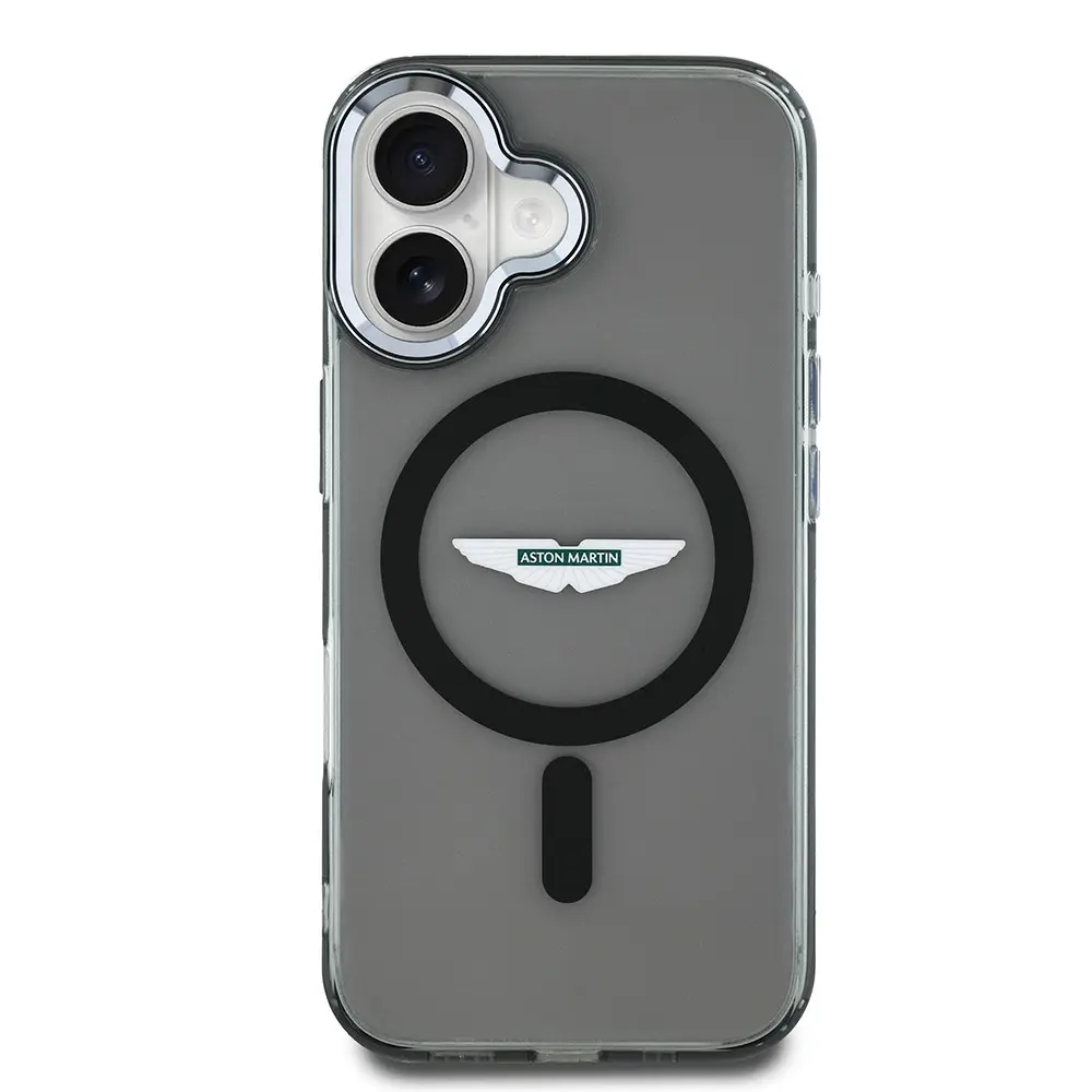 iPhone 16 MagSafe Uyumlu Buzlu Şeffaf Kılıf - Aston Martin Lisanslı