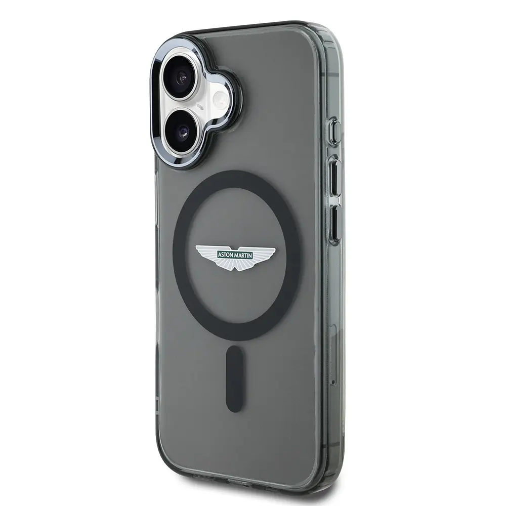 iPhone 16 MagSafe Uyumlu Buzlu Şeffaf Kılıf - Aston Martin Lisanslı