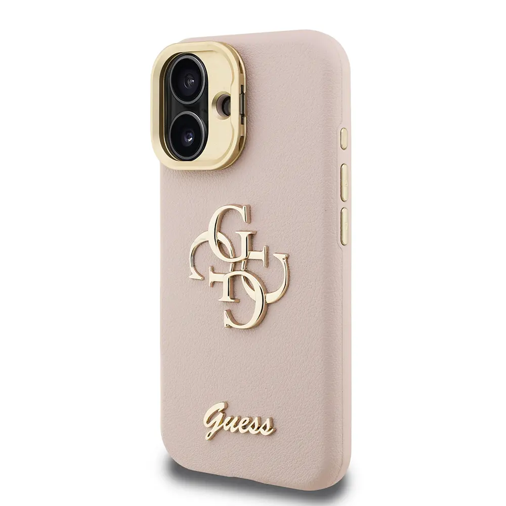 iPhone 16 Kamera Standlı Grained Kılıf - Guess Lisanslı