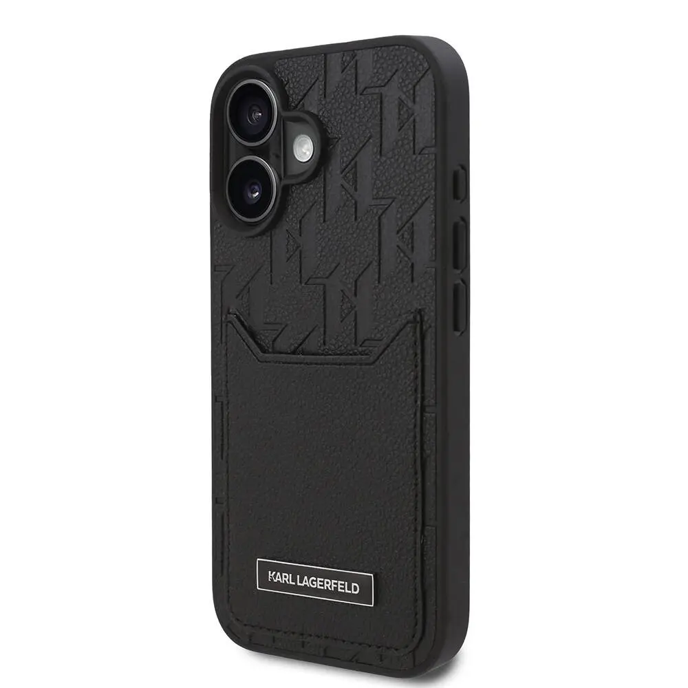 iPhone 16 Kartlıklı Monogram Kılıf - Karl Lagerfeld Cardslot