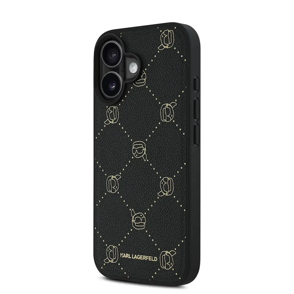 iPhone 16 MagSafe Uyumlu PU Deri Kılıf - Karl Lagerfeld Karl Heads