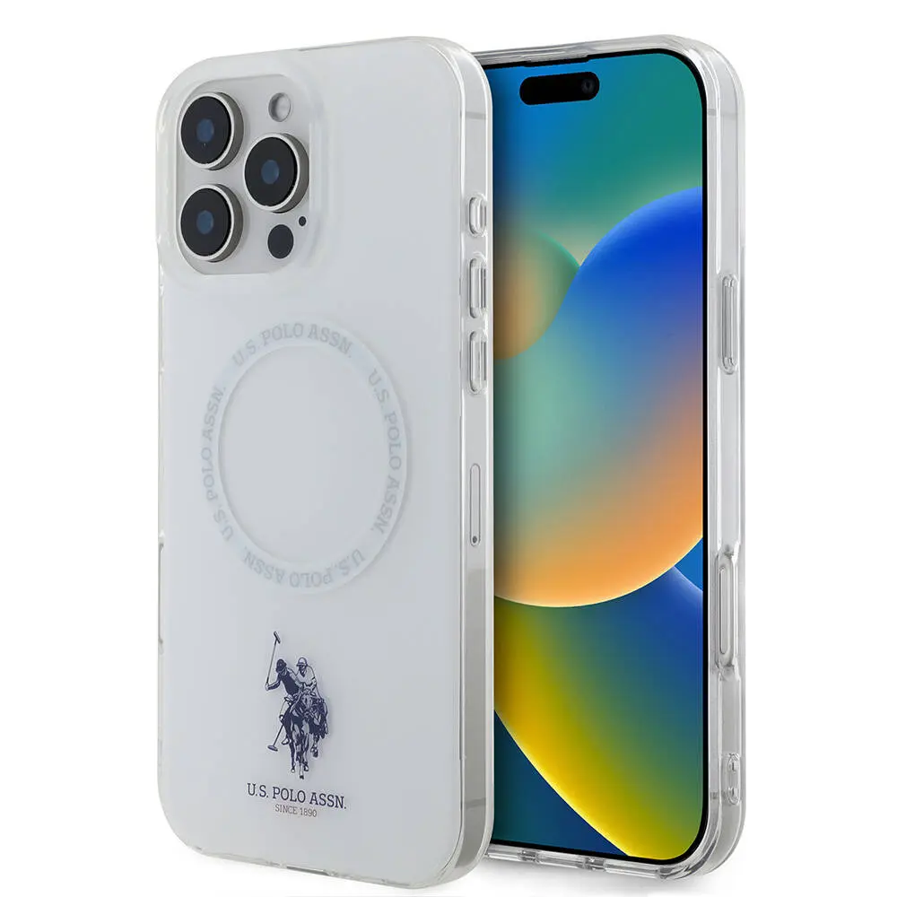 iPhone 16 Pro MagSafe Uyumlu Ring Kapak - U.S. Polo Assn. Double Horse