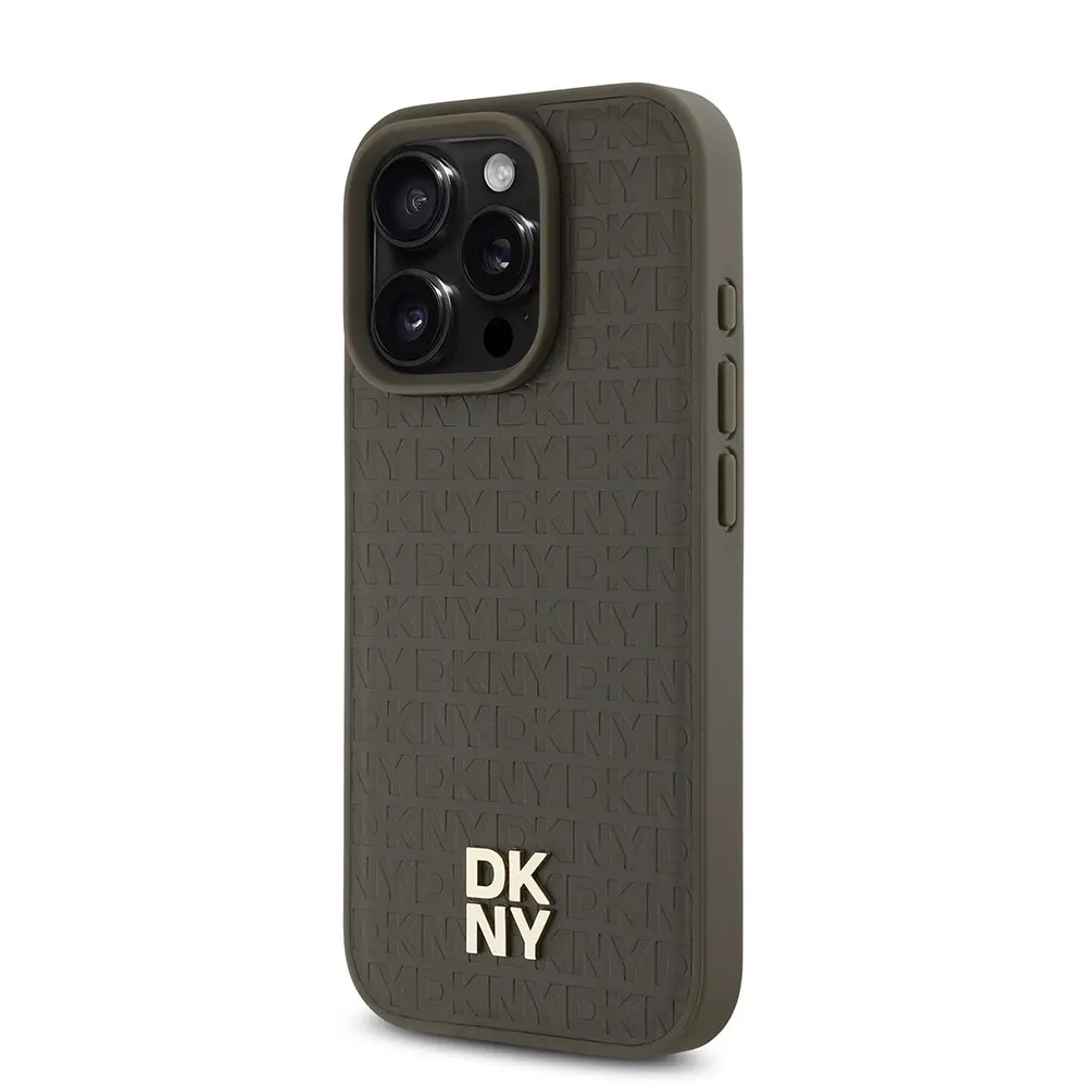 iPhone 16 Pro MagSafe Uyumlu 3D Desenli Kılıf - DKNY Repeat Pattern