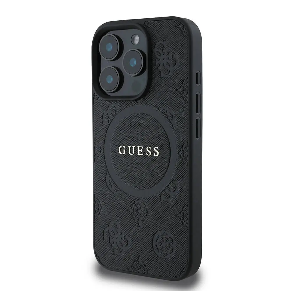 iPhone 16 Pro MagSafe Uyumlu Kılıf - Guess Saffiano Peony