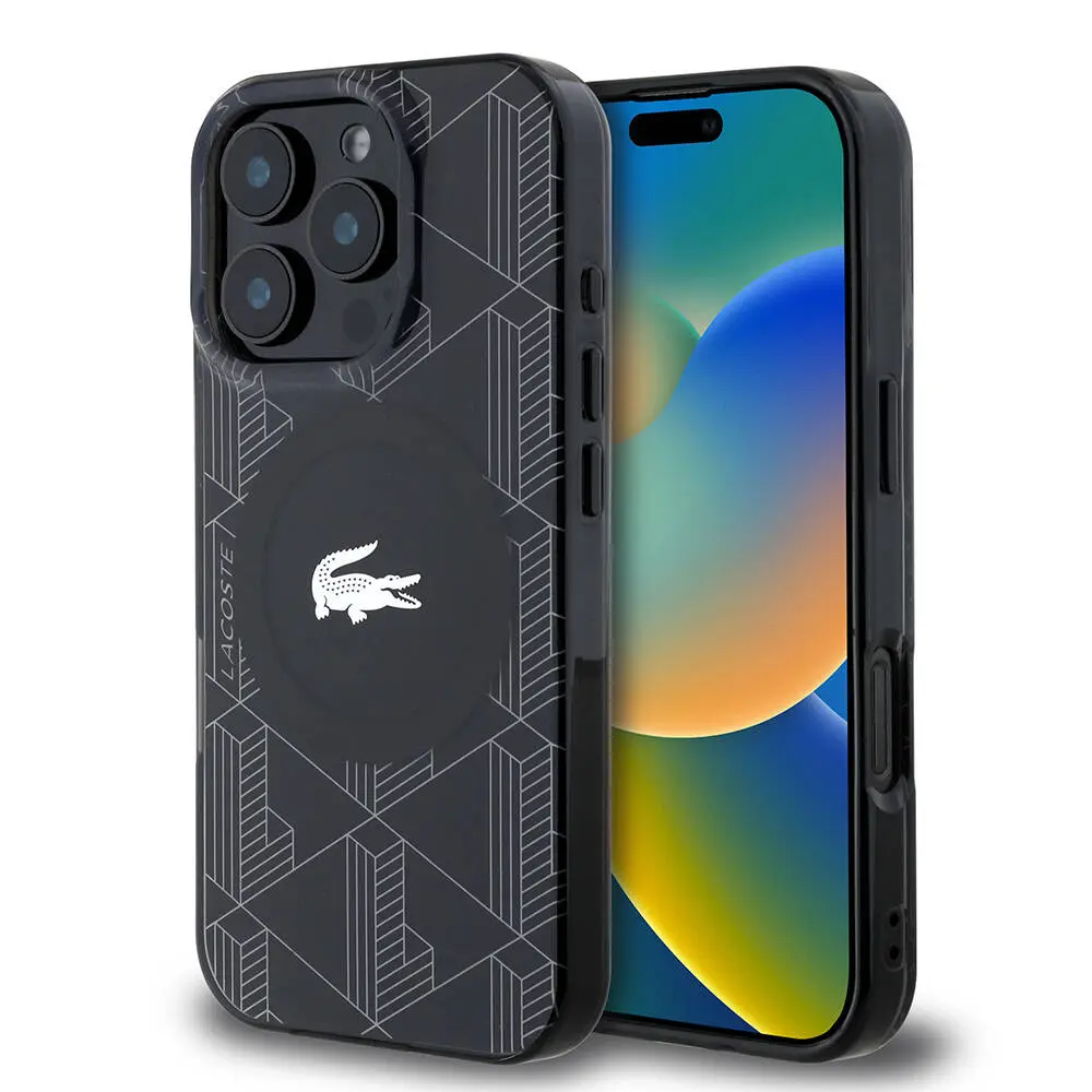 iPhone 16 Pro MagSafe Uyumlu IML Baskılı Kılıf - Lacoste Monogram