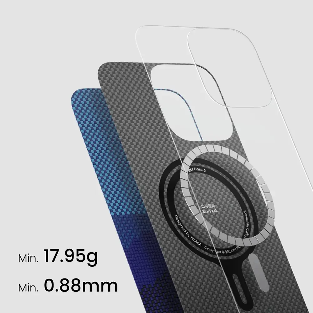 iPhone 16 Pro MagSafe Uyumlu Aramid Fiber Kılıf - Pitaka Tactile Woven Starpeak