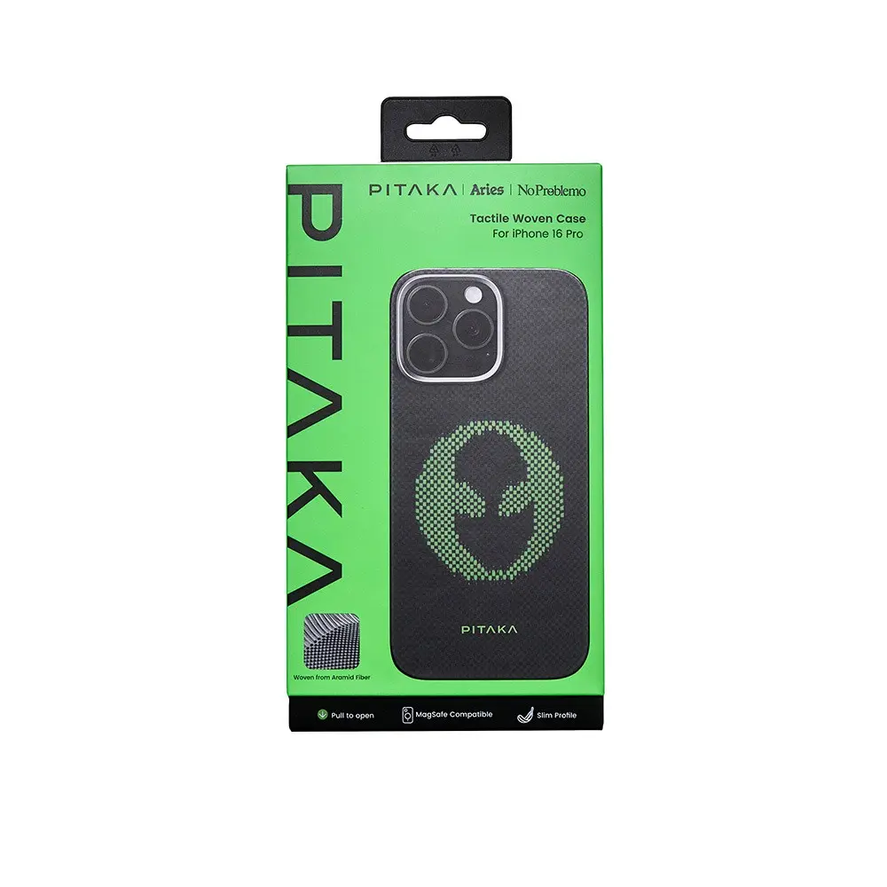 iPhone 16 Pro MagSafe Uyumlu Aramid Fiber Kılıf - Pitaka Tactile Woven Aries