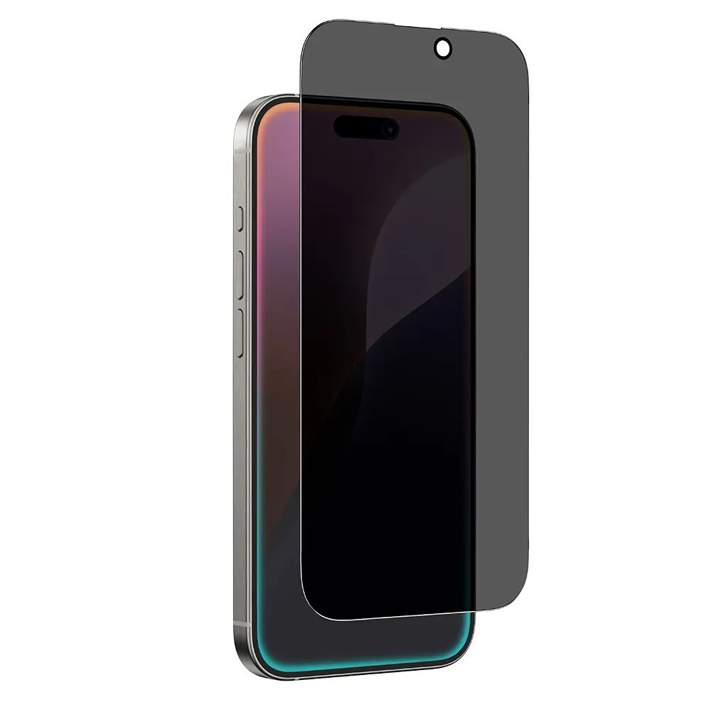 iPhone 16 Pro Max Gizlilik Filtreli Temperli Cam Ekran Koruyucu - Amazingthing Radix Privacy