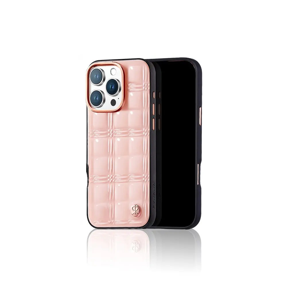 iPhone 16 Pro Max Metal Detaylı Kılıf - Pynana Metal Grid