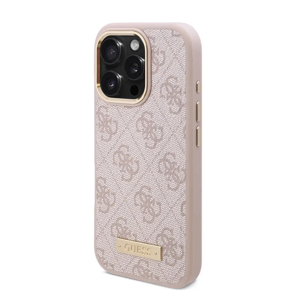 iPhone 16 Pro Max MagSafe Uyumlu 4G Desenli Kılıf - Guess Klasik Logolu