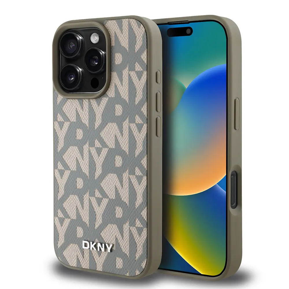 iPhone 16 Pro Max MagSafe Uyumlu Kılıf - DKNY Grid Pattern