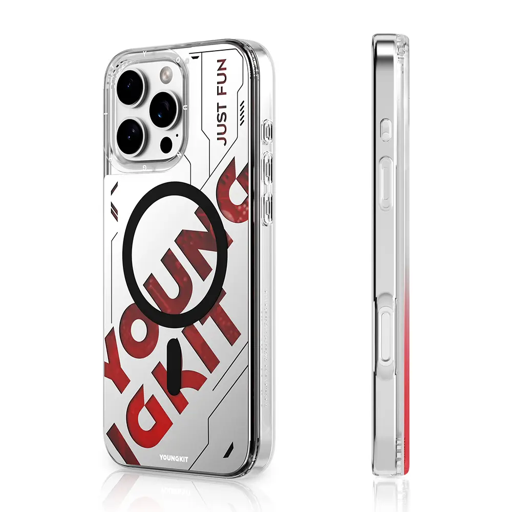iPhone 16 Pro Max MagSafe Uyumlu Çift Katmanlı Kılıf - Youngkit Future Streamer
