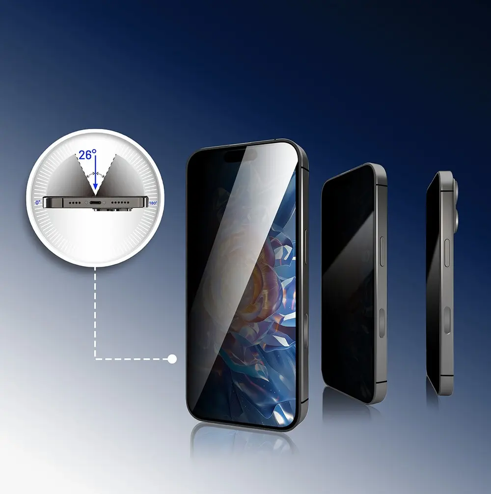 iPhone 16 Pro Max Temperli Cam Ekran Koruyucu - Mohseven Pure Safir Coating
