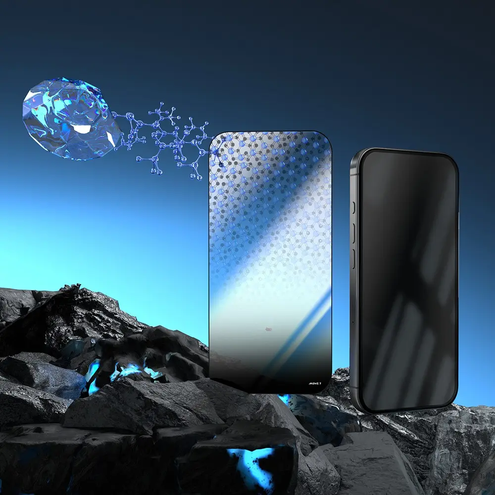 iPhone 16 Pro Max Temperli Cam Ekran Koruyucu - Mohseven Pure Safir Coating