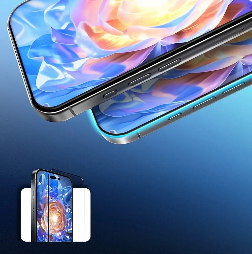 iPhone 16 Pro Max Temperli Cam Ekran Koruyucu - Mohseven Pure Safir Coating