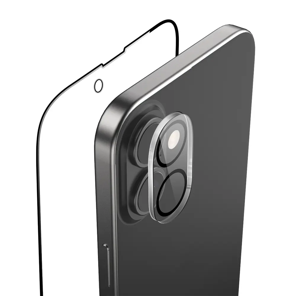 iPhone 16 Temperli Ekran Koruyucu ve Lens Koruyucu Set - Raptic 2in1
