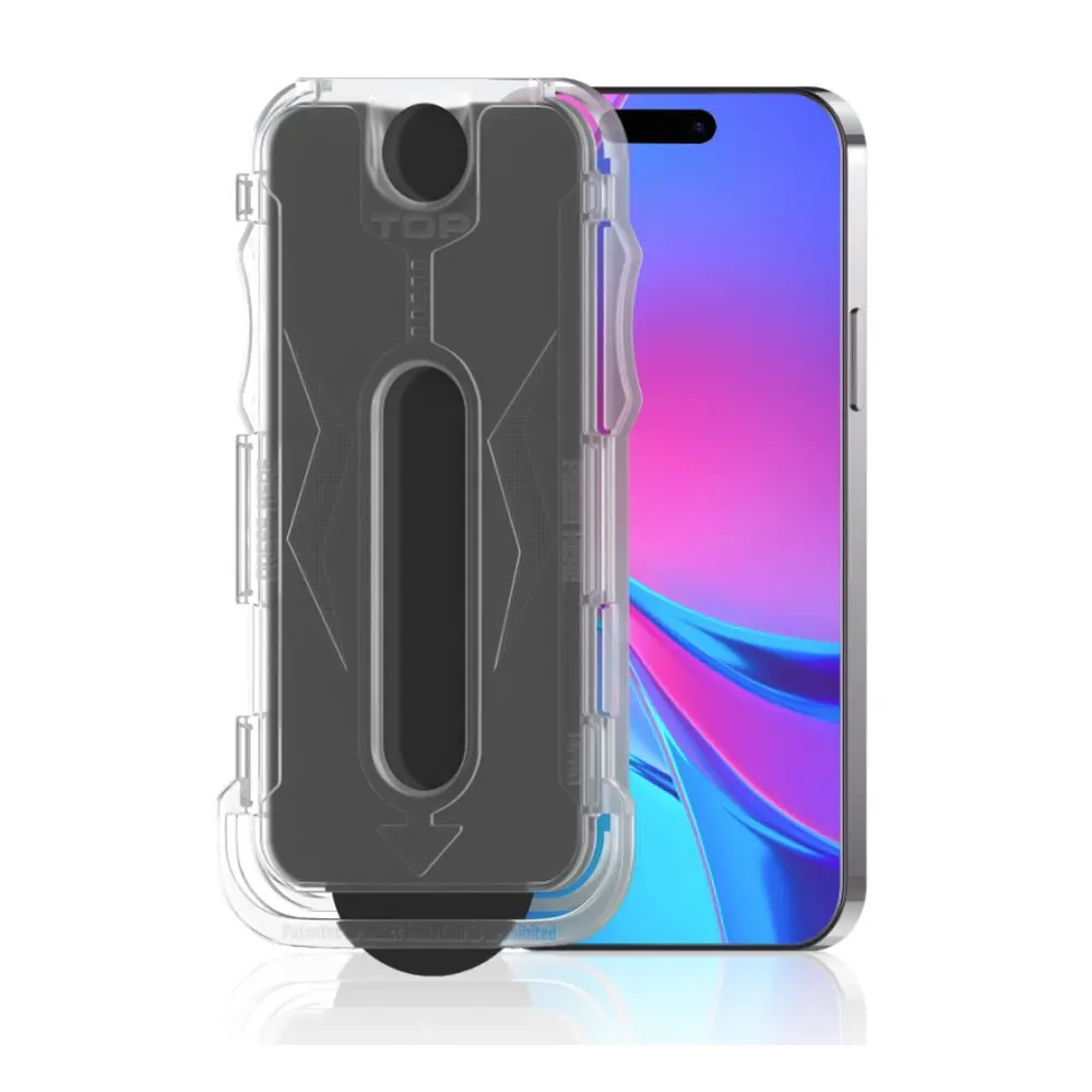iPhone 16 Hayalet Cam Ekran Koruyucu, Uygulama Aparatlı 5D - Zore