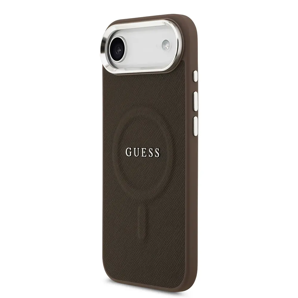 iPhone 17 Air MagSafe Uyumlu PU Deri Kılıf - Guess Klasik Logolu