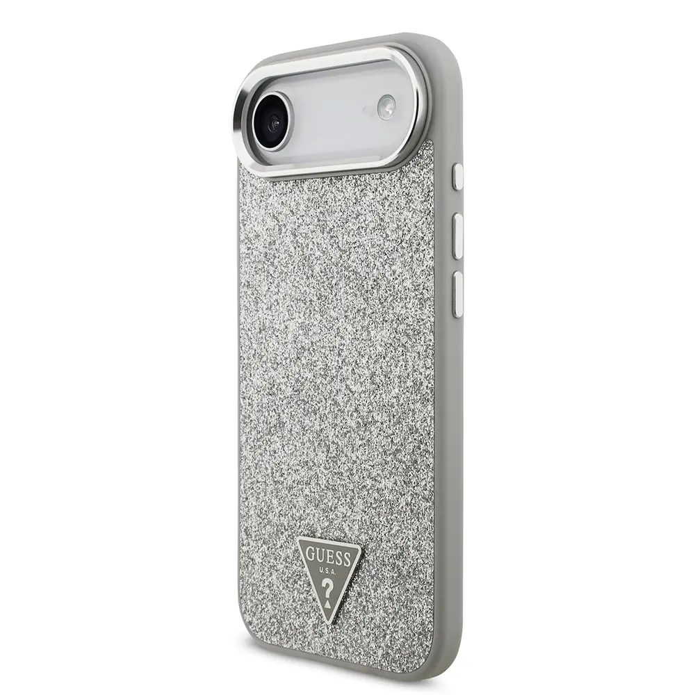 iPhone 17 Air MagSafe Uyumlu Glitter Kılıf - Guess Üçgen Logolu