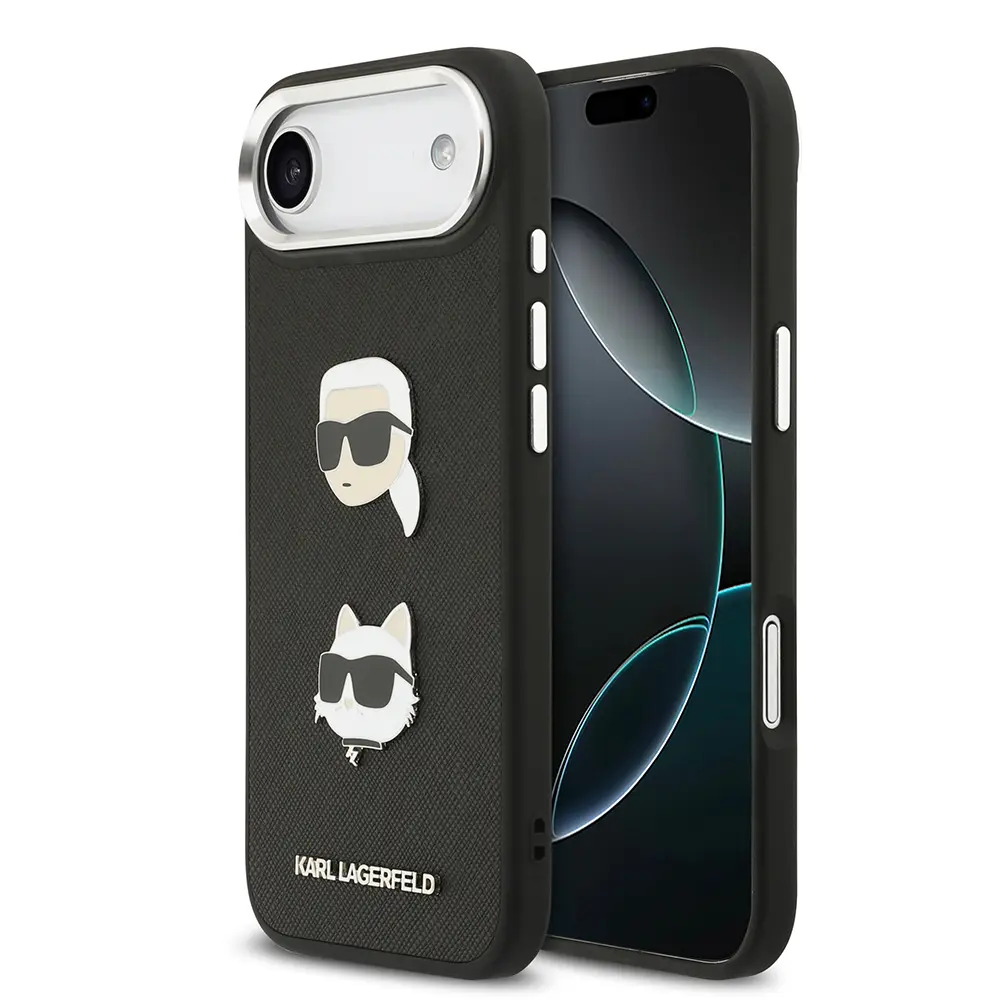 iPhone 17 Air Kılıf, Metal Logolu K&C Heads Pin Kapak - Karl Lagerfeld