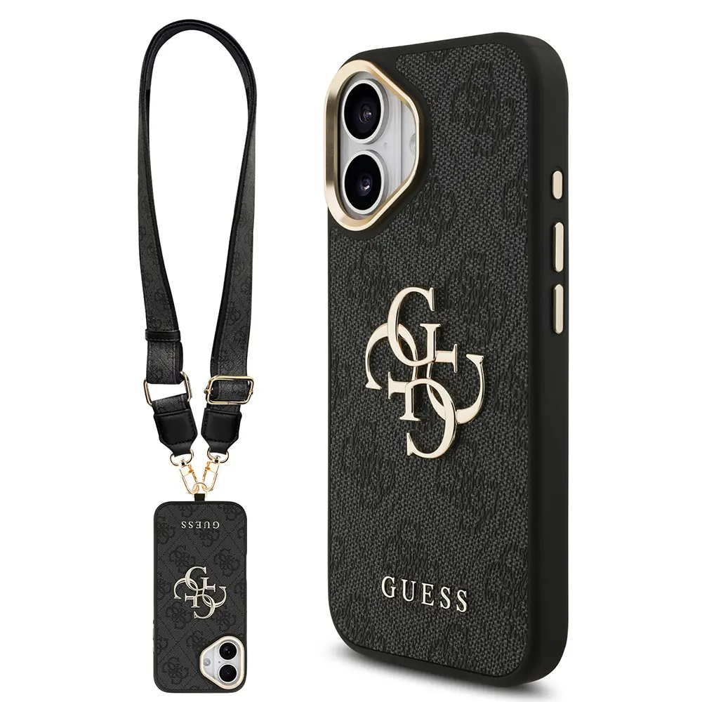 iPhone 17 Askılı Kılıf, Büyük Metal Logolu - Guess 4G