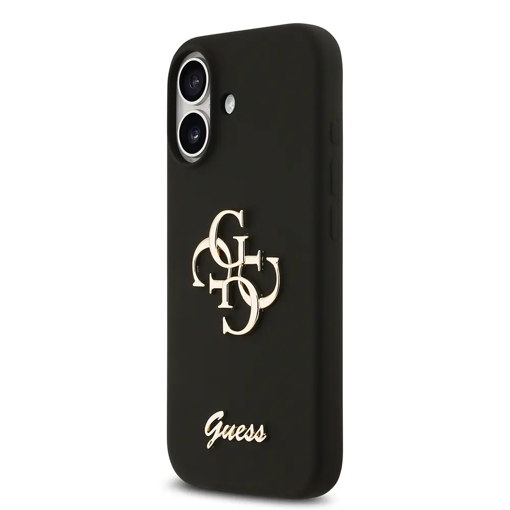 iPhone 17 Kabartmalı Guess Logolu Grained Kılıf - Guess