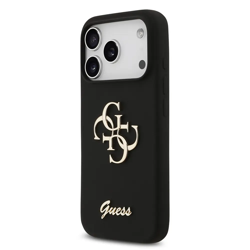 iPhone 17 Pro Kabartmalı Guess Logolu Lisanslı Kılıf - Guess Grained