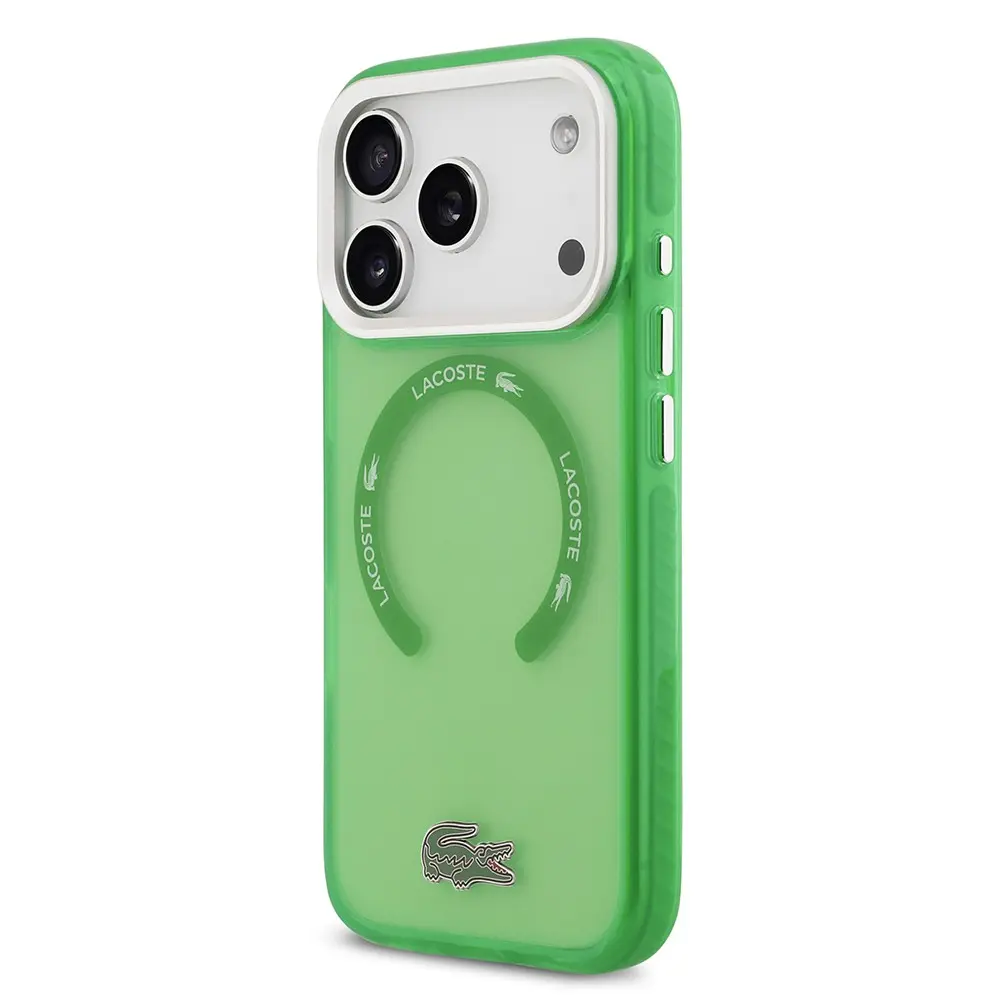 iPhone 17 Pro MagSafe Uyumlu Şeffaf Kılıf - Lacoste İkonik Timsah Logolu