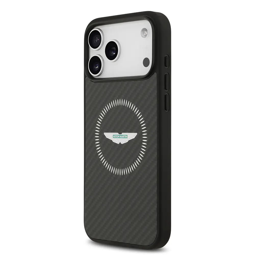iPhone 17 Pro Max MagSafe Uyumlu Karbon Fiber Kılıf - Aston Martin