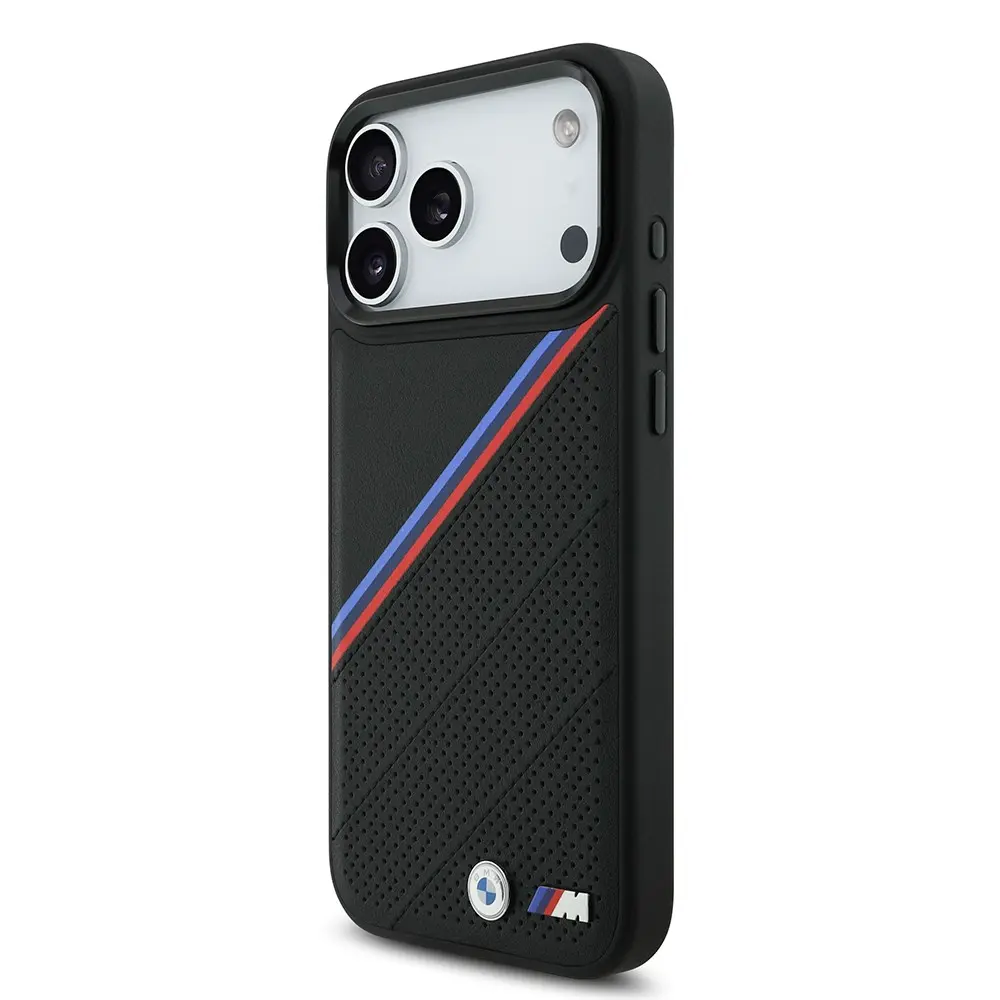 iPhone 17 Pro Max MagSafe Uyumlu Deri Kılıf - BMW M Logolu
