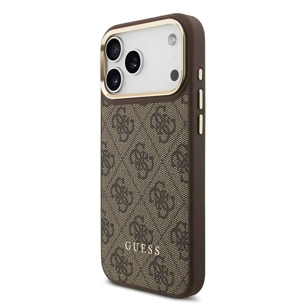 iPhone 17 Pro Max MagSafe Uyumlu Kartlıklı Kılıf - Guess 4G Metal Logo