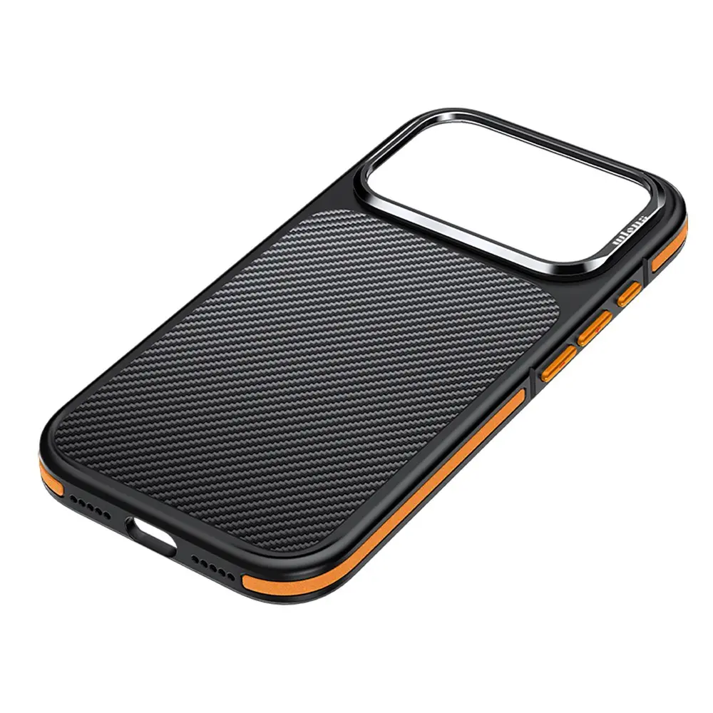 iPhone 17 Pro Max MagSafe Uyumlu Karbon Fiber Görünümlü Kılıf - Wlons Marin