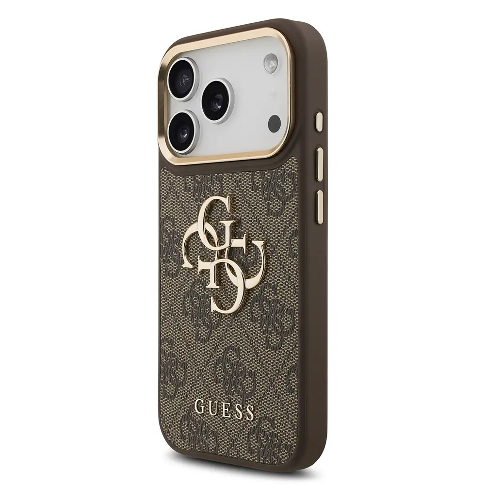 iPhone 18 Pro Lisanslı Kalın Askılı Kılıf - Guess 4G Büyük Metal Logo