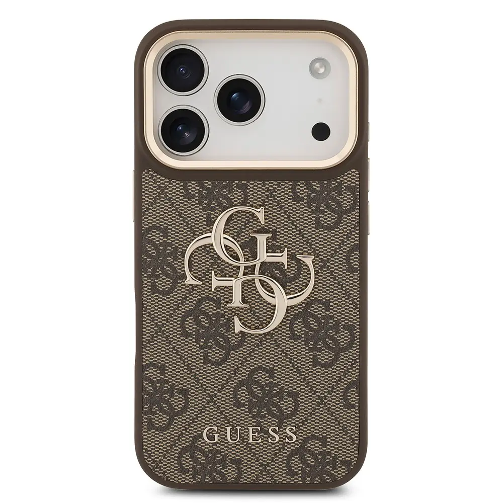 iPhone 18 Pro Lisanslı Kalın Askılı Kılıf - Guess 4G Büyük Metal Logo