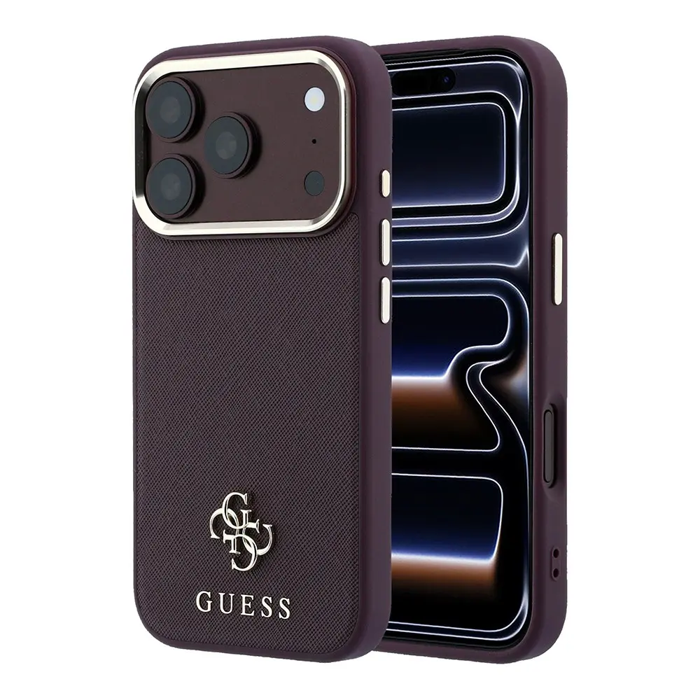 iPhone 18 Pro MagSafe Uyumlu PU Deri Kılıf - Guess Saffiano