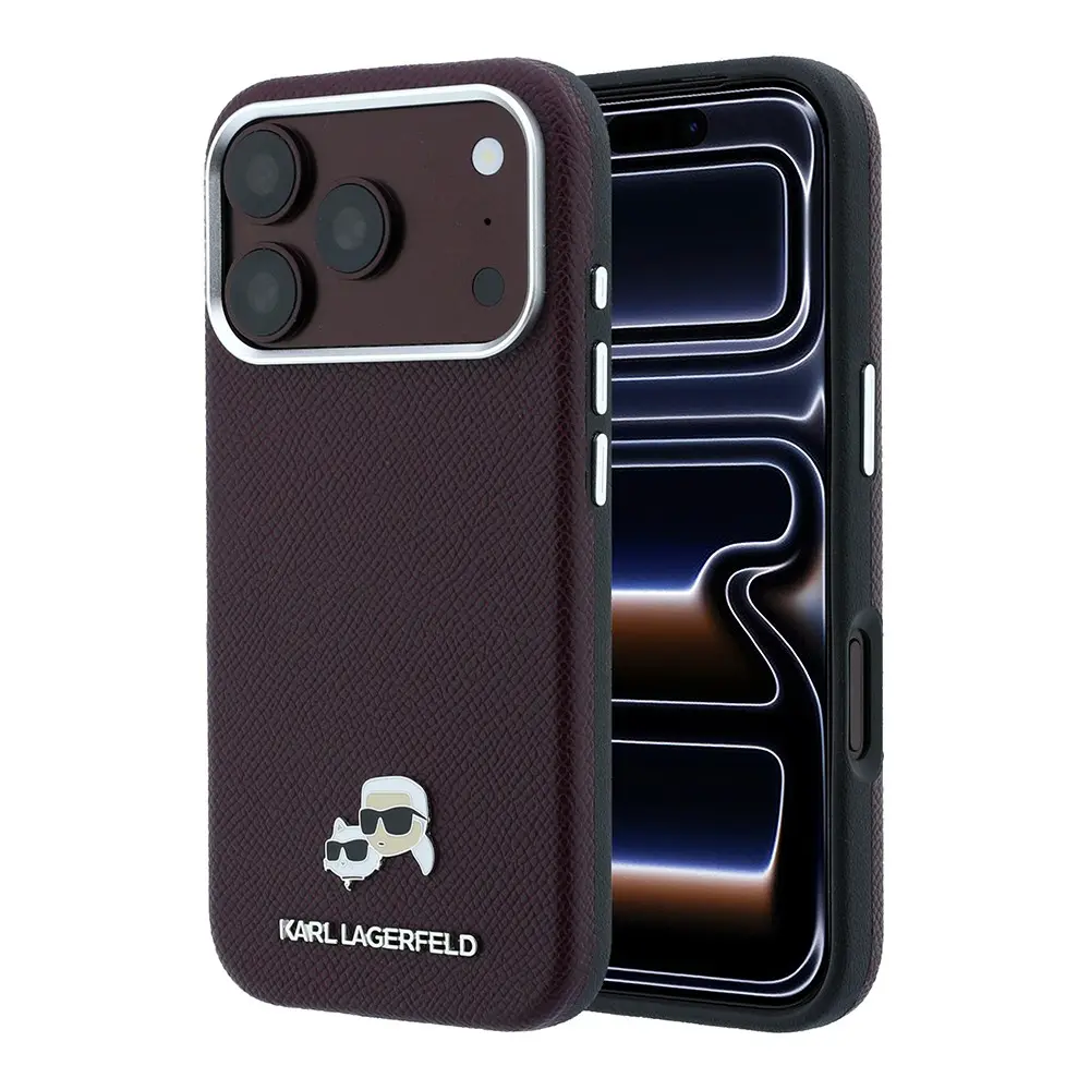 iPhone 18 Pro MagSafe Uyumlu PU Kılıf - Karl Lagerfeld K&C Heads