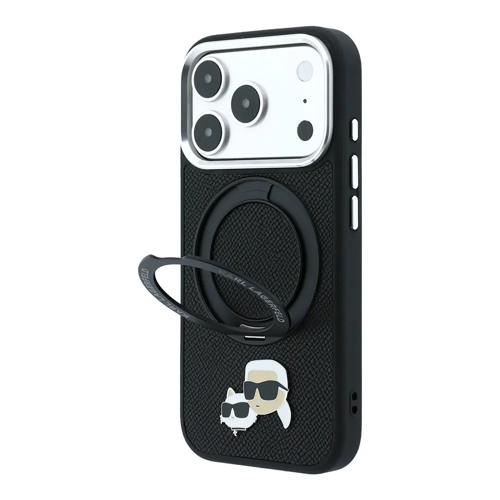 iPhone 18 Pro MagSafe Uyumlu Standlı Kılıf - Karl Lagerfeld K&C Heads