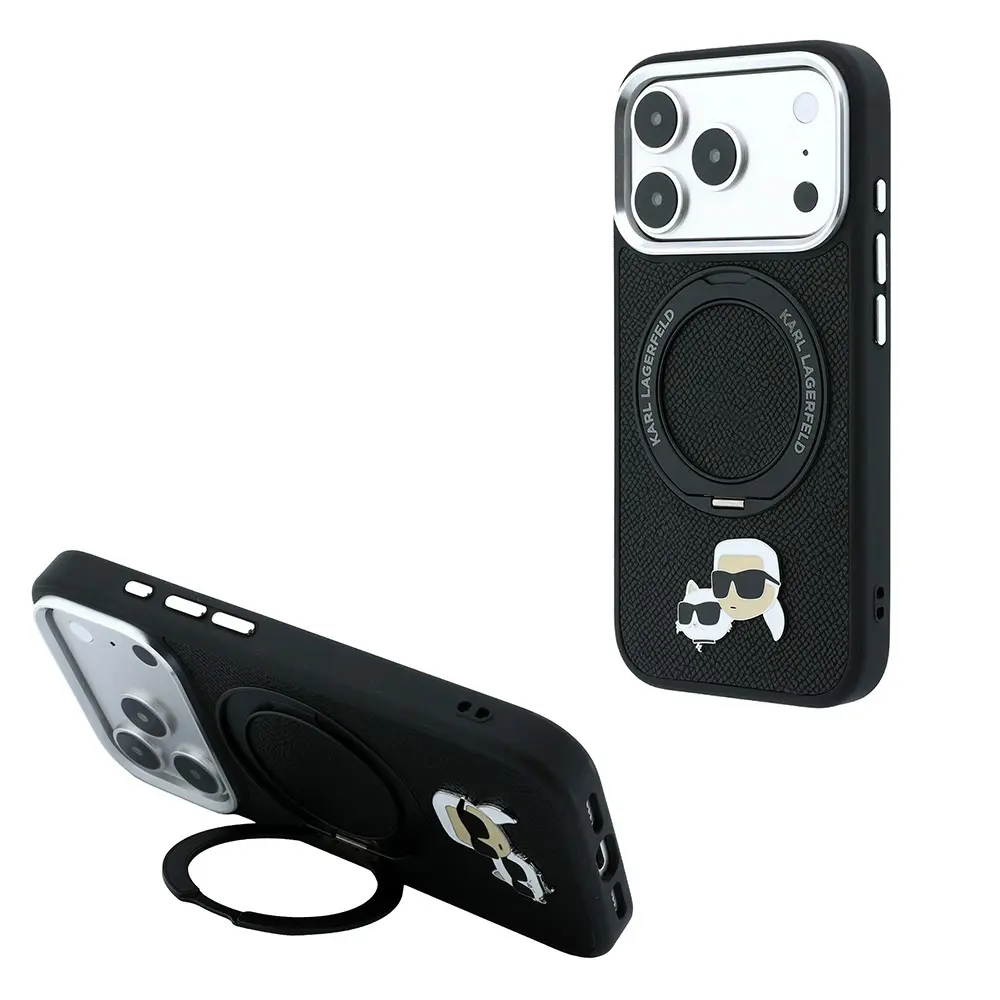 iPhone 18 Pro MagSafe Uyumlu Standlı Kılıf - Karl Lagerfeld K&C Heads