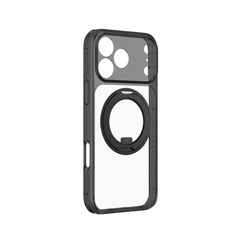 iPhone 18 Pro MagSafe Uyumlu Standlı Şeffaf Kılıf - AmazingThing Titan Pro MagSpin
